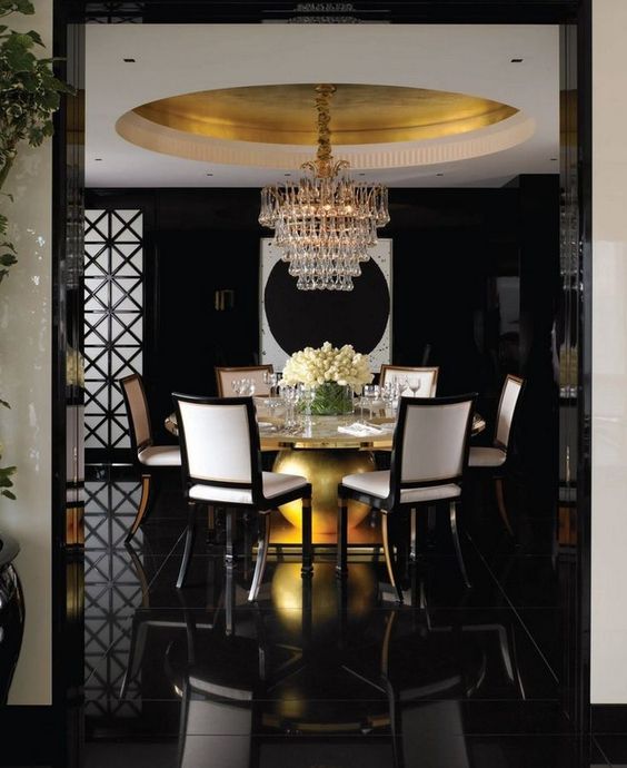 Small Hollywood Glam Dining Room