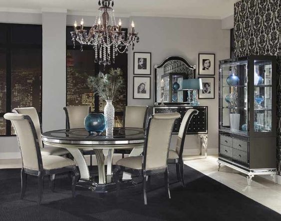 Small Hollywood Glam Dining Room